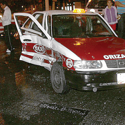 taxista prensado